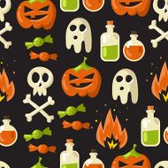 Halloween seamless pattern background