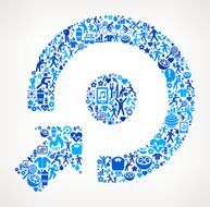 Target Arrow Fitness and Diet Icon Pattern N2