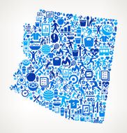 Arizona Fitness and Diet Vector Button Pattern N2