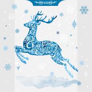 christmas hand-sketched postcard