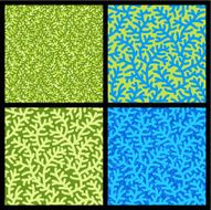 Seamless (repeatable) green and blue nature patterns
