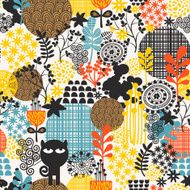 Colorful abstract floral seamless pattern