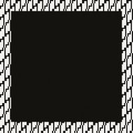 Seamless abstract geometric frame design on black paper