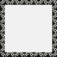 Seamless abstract geometric frame design on white paper