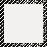 Seamless abstract geometric frame design on white paper N2