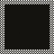Seamless abstract geometric frame design on black paper N2