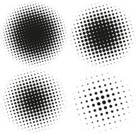 Set of Abstract Halftone Design Elements N3