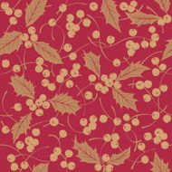 Holly Berries seamless background
