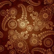 Gold paisley seamless
