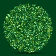 Jungle Circle Abstract Network Pattern