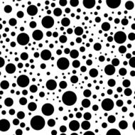 Seamless background with black and white circles