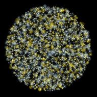 Gold Mine Circle Abstract Network Pattern