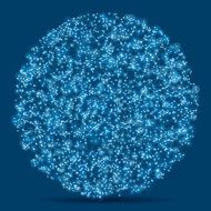 Deep Sea Circle Abstract Network Pattern