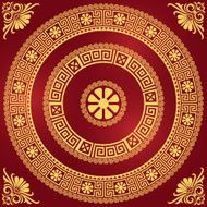 vector Traditional vintage gold Greek ornament (Meander) N3
