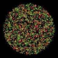 Apple Tree Circle Abstract Network Pattern