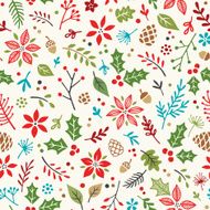 Hand Drawn Holiday Seamless Pattern N2