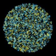 Coral Reef Circle Abstract Network Pattern