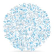 Blue Tec Circle Abstract Network Pattern