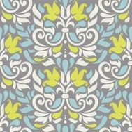 seamless colorful damask pattern