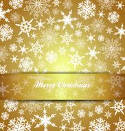 Merry Christmas Card Snowflakes