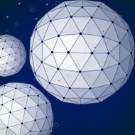 abstract line ball pattern background N6