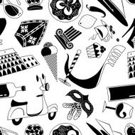 Italian Symbols Pattern N2