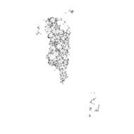 Bahrain Map Network Black And White