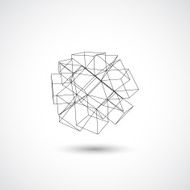 line cube pattern icon