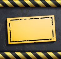 Metal warning vector background