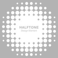Abstract Halftone Design Element