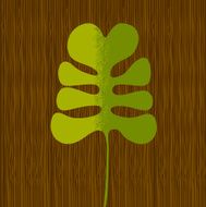 Eco-leaf environmental wood nature illustration