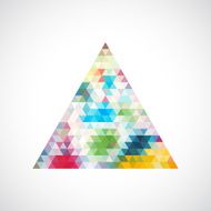 abstract color triangle pattern icon
