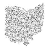 Ohio Map Network Black And White