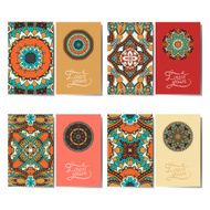 collection of ornamental floral business cards oriental pattern N3