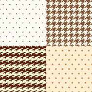 polka dots and dogtooth seamless pattern