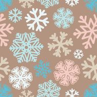 Festive Christmas and New Year seamless snoflakes pattern N2