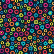 Seamless Tileable Vector Background Pattern with Gears