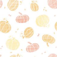 vector Thanksgiving pumpkins textile seamless pattern background
