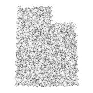 Utah Map Network Black And White