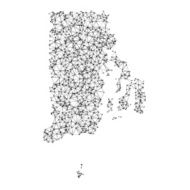 Rhode Island Map Network Black And White