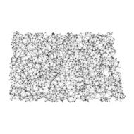 North Dakota Map Network Black And White