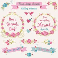 Floral design elements Wedding collection