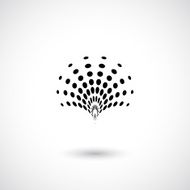 abstract black dots pattern icon for design