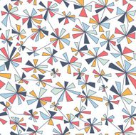 Geometrical doodle flowers seamless pattern N2