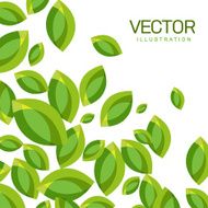 Vector Abstract Background of Green Leaves