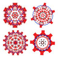 set of abstractcolor color floral pattern icon N2