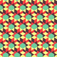 Abstract 3d geometrical background Mosaic Vector illustration N4