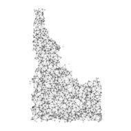 Idaho Map Network Black And White