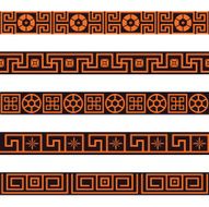 set of seamless borders
