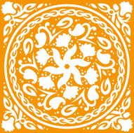 Circular floral pattern (Vector)
